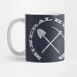 Mineral Hunter – Distressed White Logo Mug